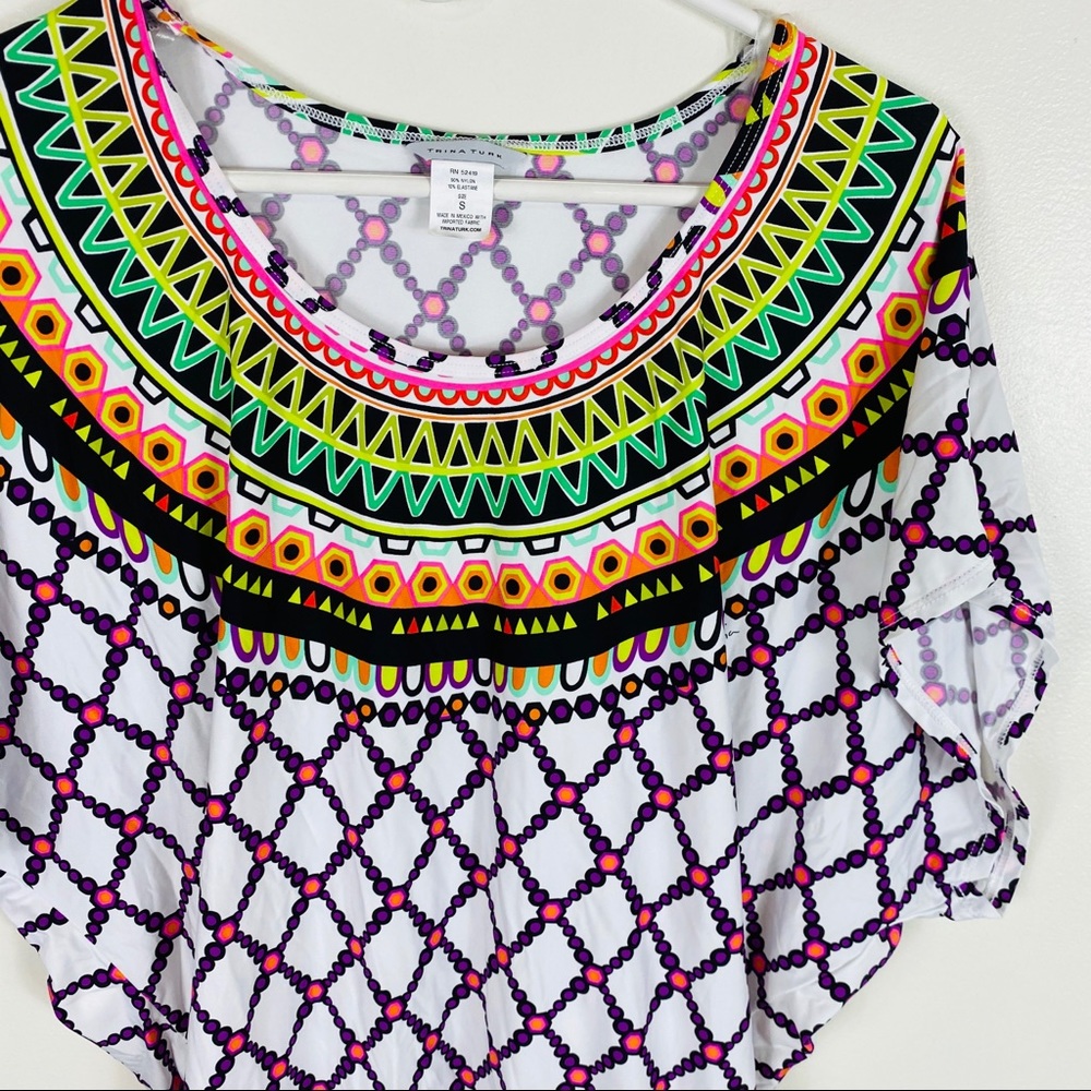 Trina Turk White Kon Tiki Swim Coverup Tunic - Picture 5 of 8